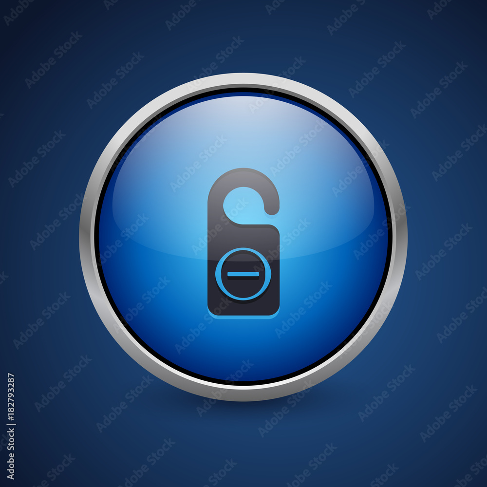Push Button - Dark Blue Web Icon