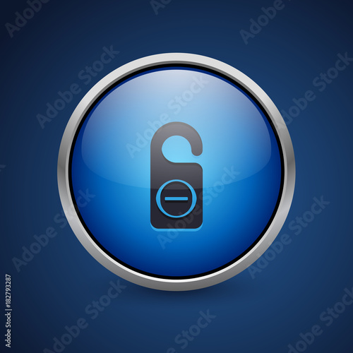 Push Button - Dark Blue Web Icon