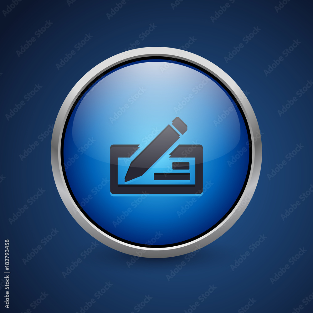 Push Button - Dark Blue Web Icon Push Button - Dark Blue Web Icon