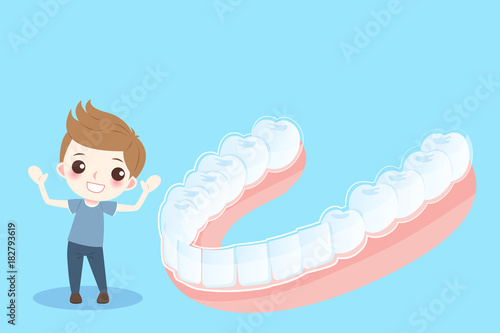 boy with tooth brace