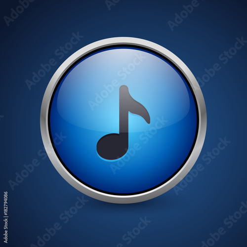 Push Button - Dark Blue Web Icon
