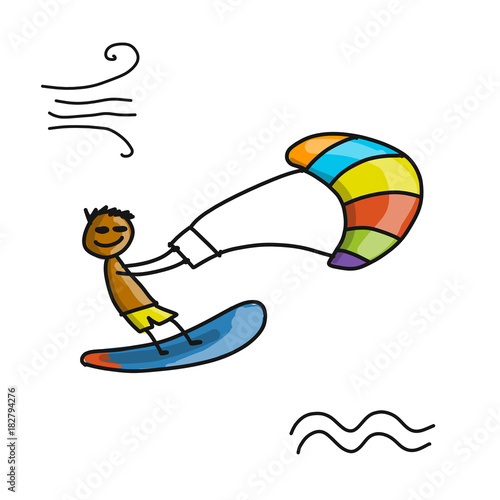 Kiteboarding, sketch for your design