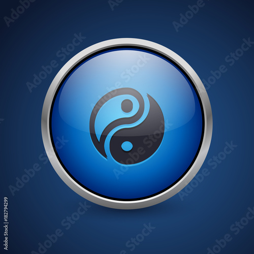 Push Button - Dark Blue Web Icon