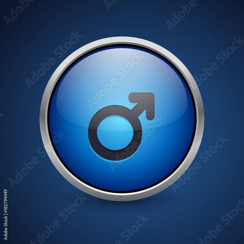 Push Button - Dark Blue Web Icon