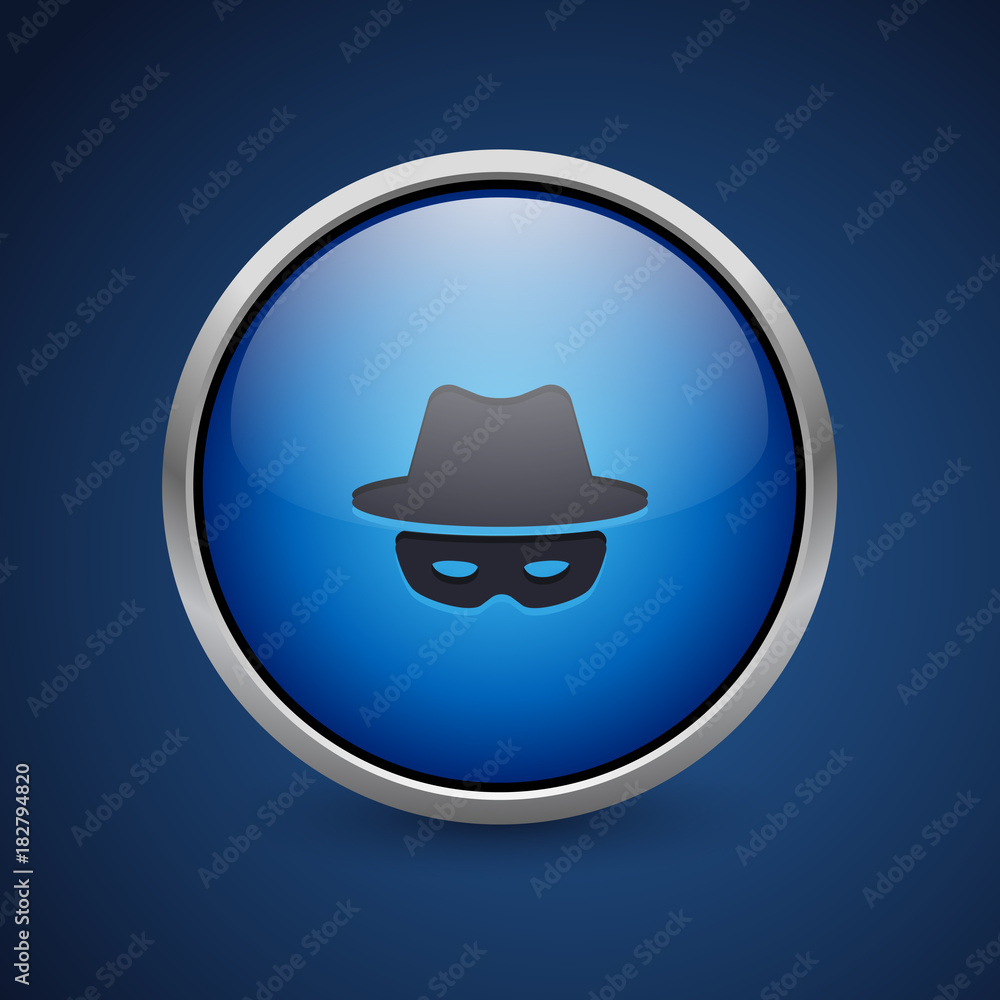 Push Button - Dark Blue Web Icon Push Button - Dark Blue Web Icon