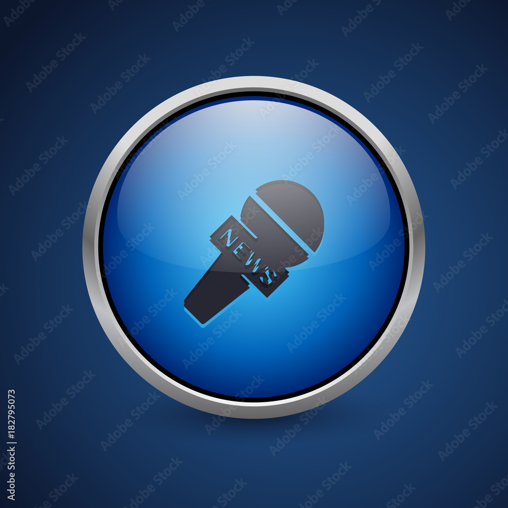 Push Button - Dark Blue Web Icon Push Button - Dark Blue Web Icon