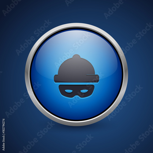 Push Button - Dark Blue Web Icon