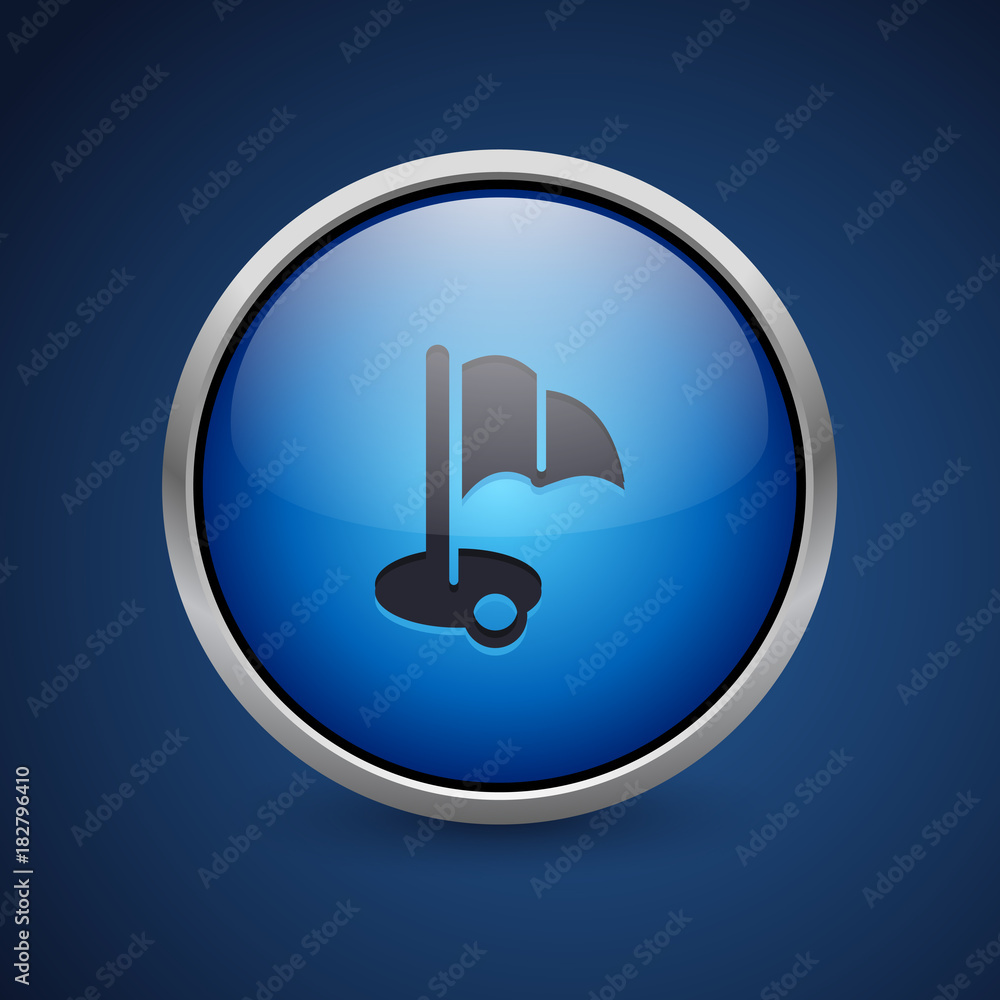 Push Button - Dark Blue Web Icon Push Button - Dark Blue Web Icon