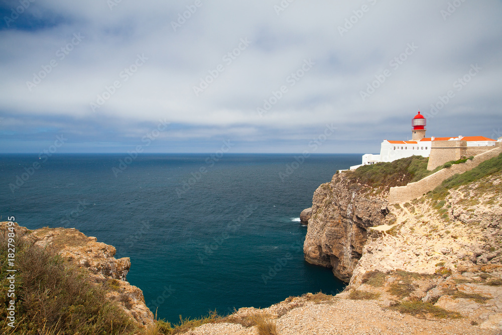 Lighthouse of Cabo de Sao Vicente, Sagres,Algarve,Portugal.