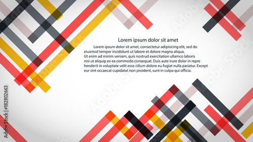 Abstract geometric widescreen background. Can be used as desktop wallpaper, greeting card design, background of slide presentation. Overlapping colored lines of varying transparency.