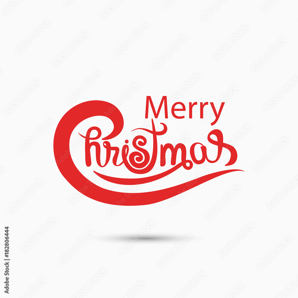 Merry Christmas Typographical Design Elements.Merry Christmas vector text calligraphic lettering design card template.Creative typography for Holiday greeting Poster.Calligraphy font style banner.