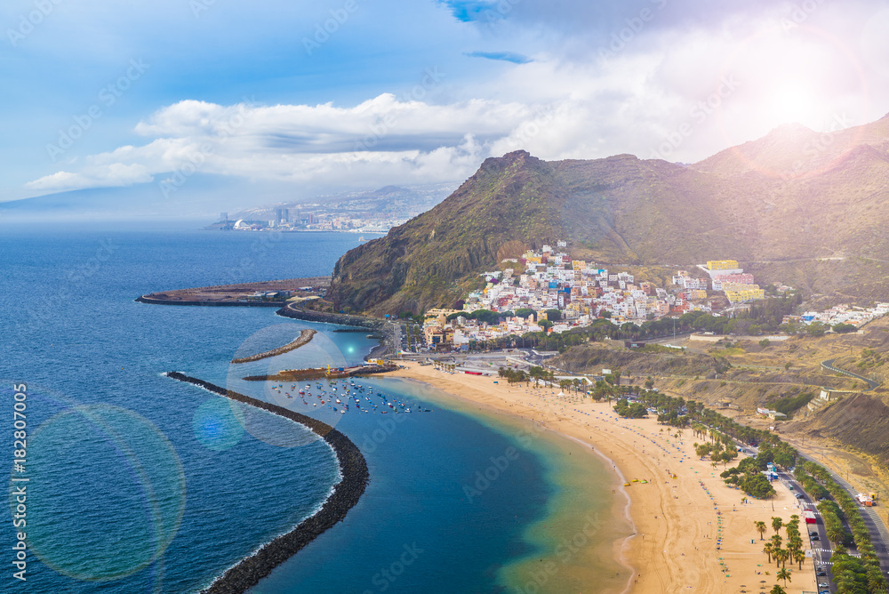 View of Las Teresitas and San Andres village, Tenerife, Canary Islands, Spain View of Las Teresitas and San Andres village, Tenerife, Canary Islands, Spain