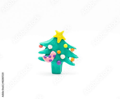plasticine xmas tree