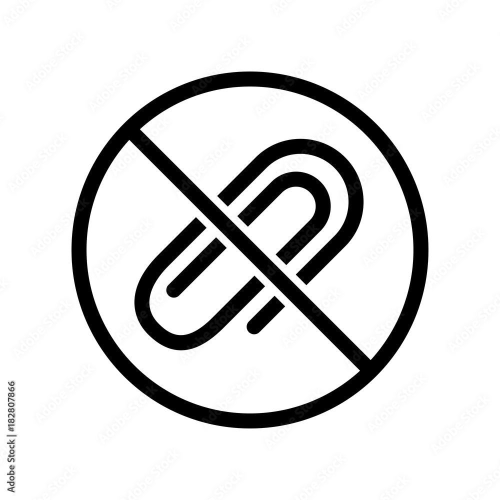 Vector of No Clip Sign - vector iconic design Vector of No Clip Sign - vector iconic design