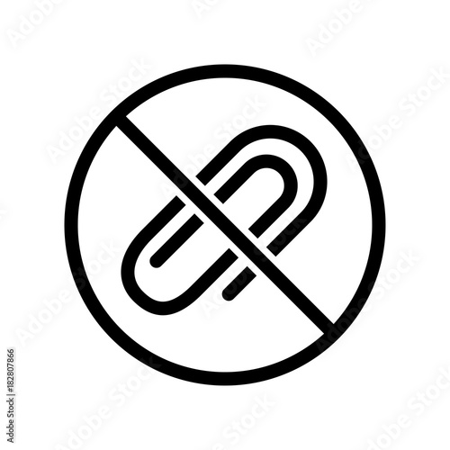 Vector of No Clip Sign - vector iconic design