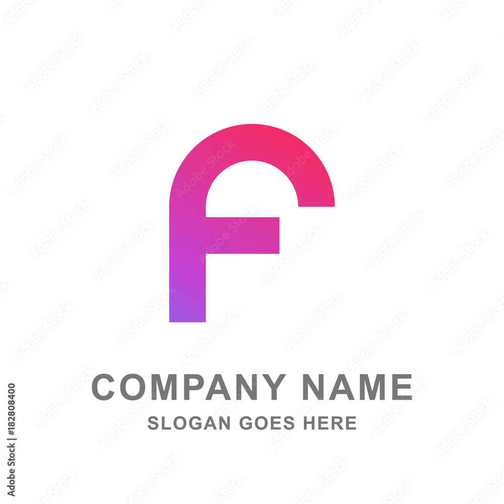 Simple F Letter Logo Simple F Letter Logo