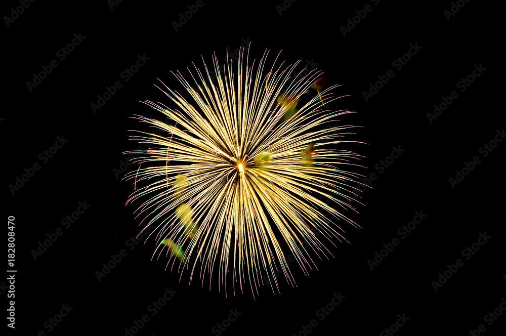 One flash of yellow salute fireworks One flash of yellow salute fireworks