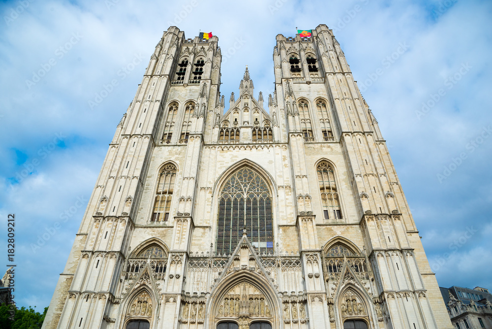 Cathedral of St. Michael and St. Gudula - Catholic church in Brussels, Belgium.