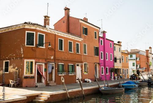 Colorful houses in Burano island , Italy © suprunvitaly