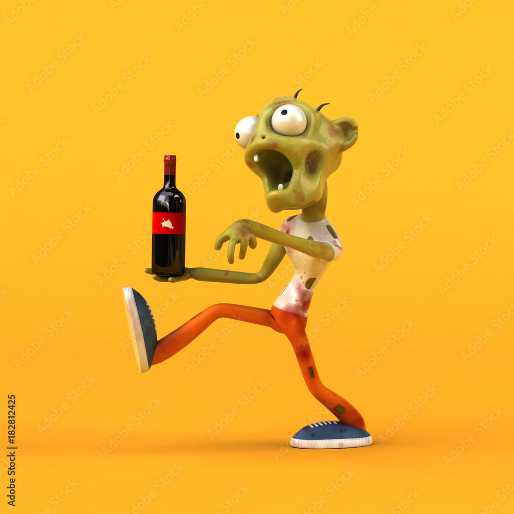 Fun zombie - 3D Illustration Fun zombie - 3D Illustration