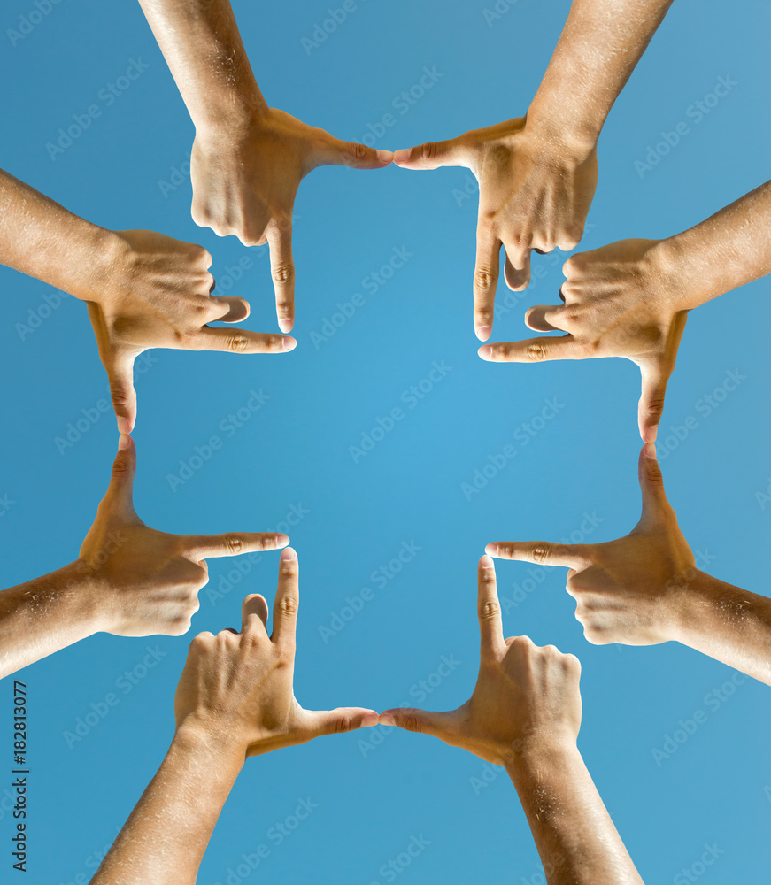 Hands making a Cross