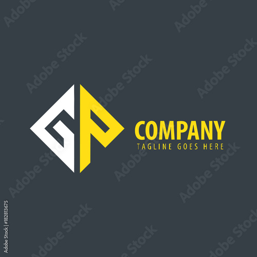 Initial Letter GP Design Logo
