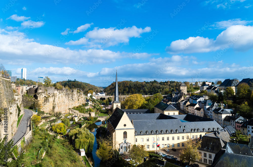 Sky above the St John's Church in Luxembourg City, Luxembourg