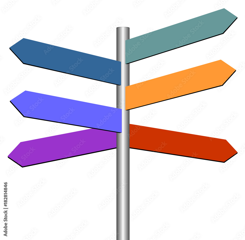 colorful empty road sign to present business concept vector eps 10 colorful empty road sign to present business concept vector eps 10