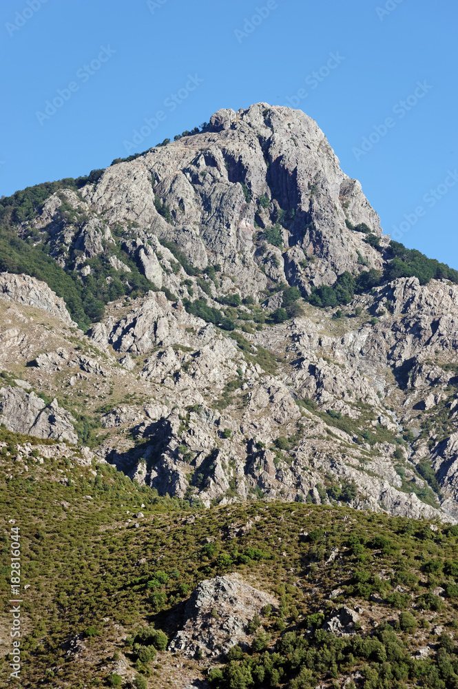 San petrone peak in corsica mountains