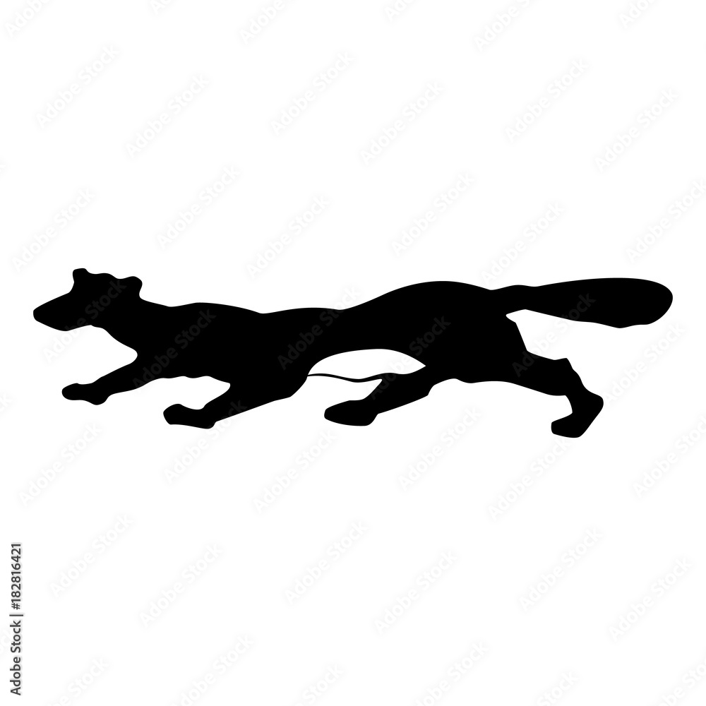 Croatian running marten, symbol of Slavonia. Abstract concept. Vector illustration on white background.