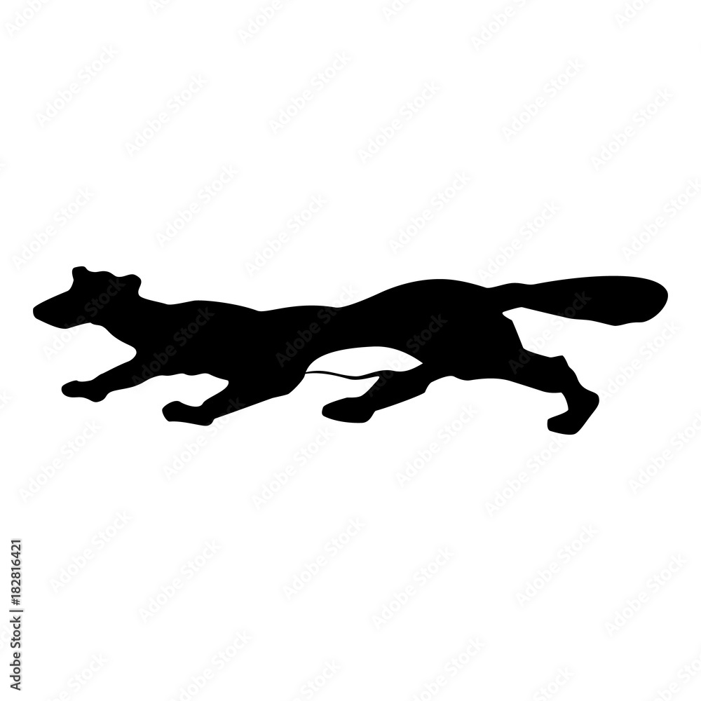 Croatian running marten, symbol of Slavonia. Abstract concept. Vector illustration on white background. Croatian running marten, symbol of Slavonia. Abstract concept. Vector illustration on white background.