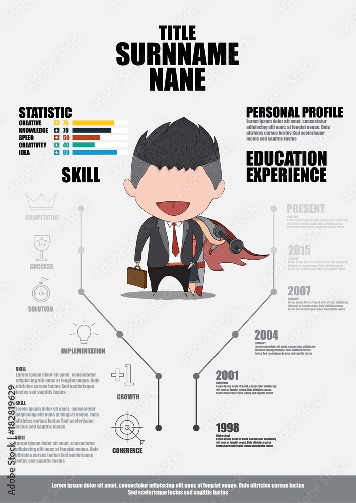Flat Resume with Infographics. Resume. Vector Flat Resume with Infographics. Resume. Vector