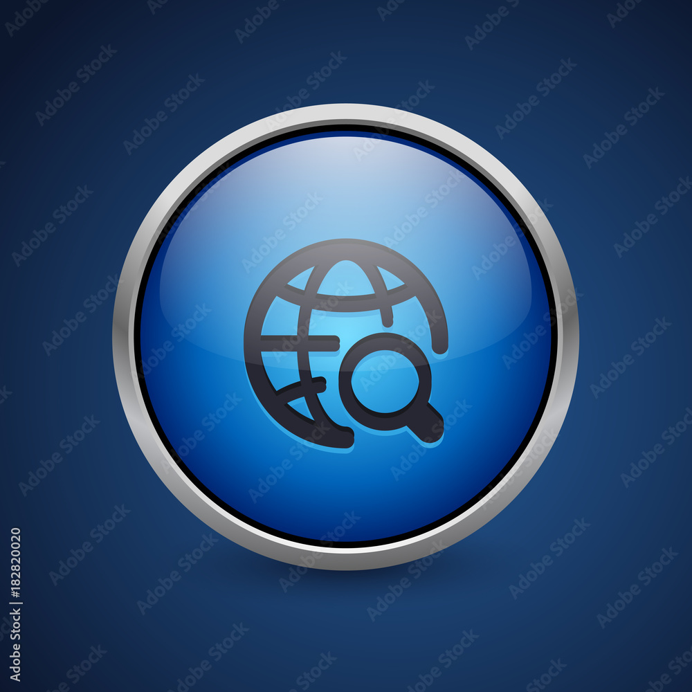 Push Button - Dark Blue Web Icon Push Button - Dark Blue Web Icon