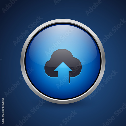 Push Button - Dark Blue Web Icon