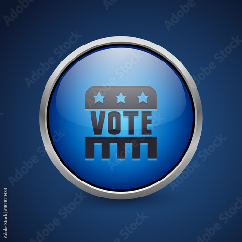 Push Button - Dark Blue Web Icon