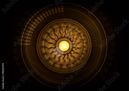 Abstract eye technology communicate background, vector illustration