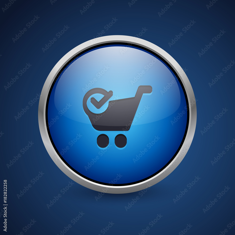 Push Button - Dark Blue Web Icon Push Button - Dark Blue Web Icon