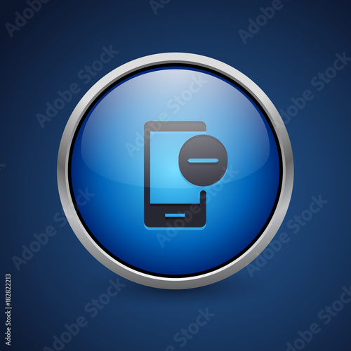 Push Button - Dark Blue Web Icon