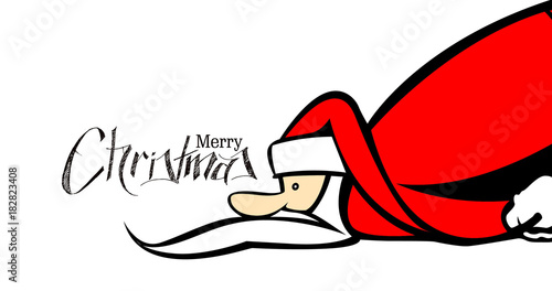 Christmas Background Santa Claus isolate white background, vector illustration