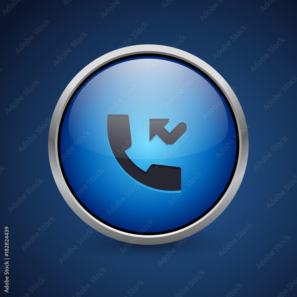 Push Button - Dark Blue Web Icon Push Button - Dark Blue Web Icon