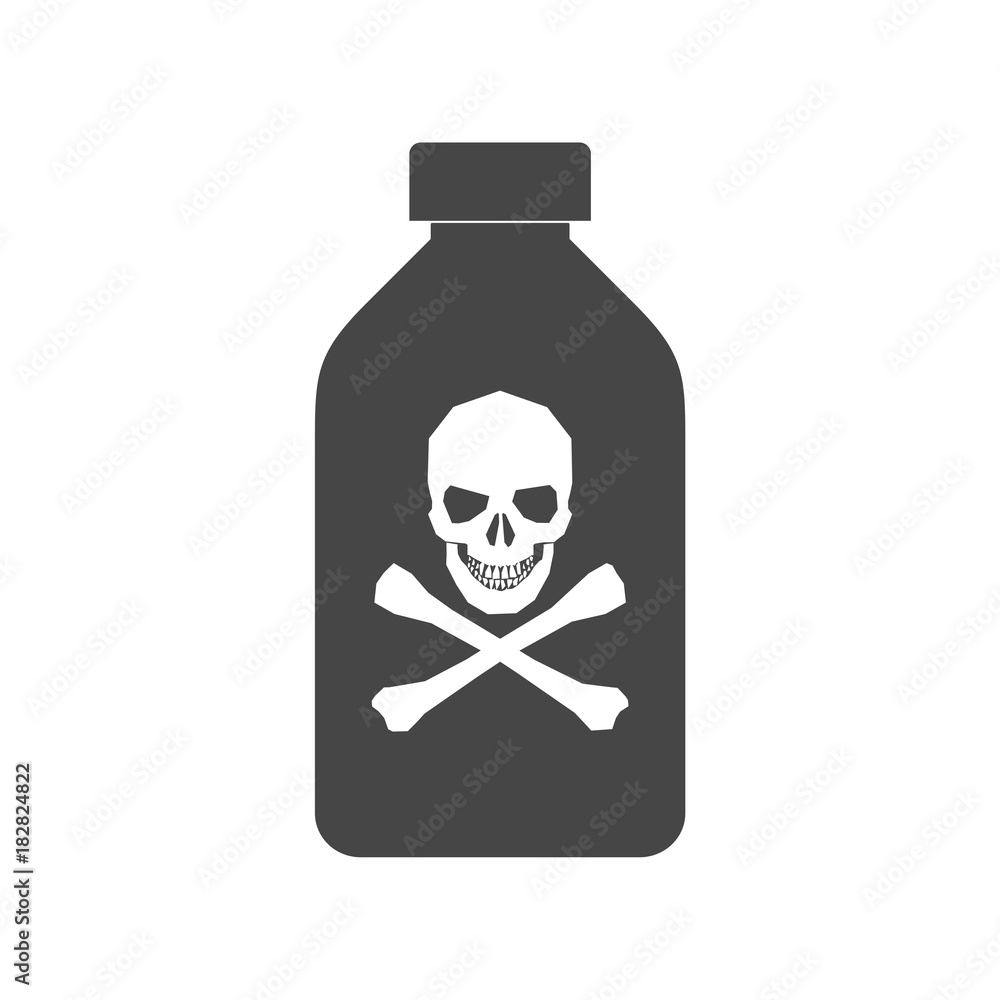 Old drug bottle, Deadly poison in bottle Old drug bottle, Deadly poison in bottle