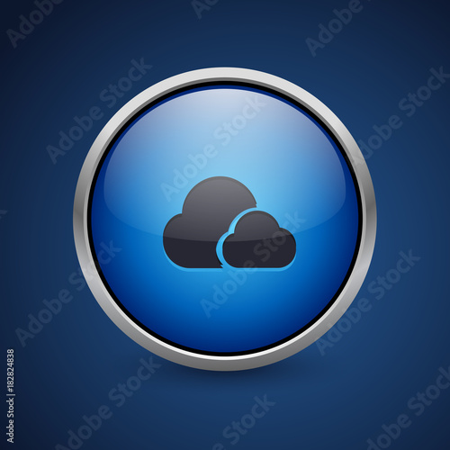 Push Button - Dark Blue Web Icon