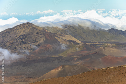 View on crater on top of Haleakala volcano  Maui