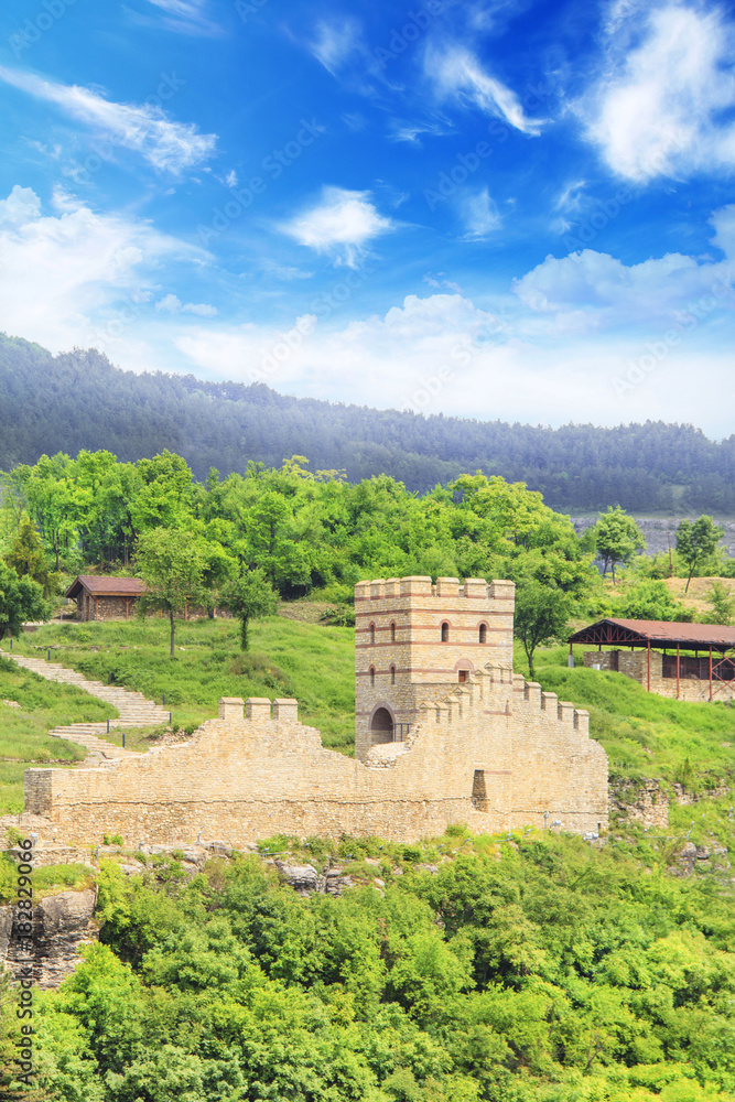 Beautiful view of the ancient fortress Tsarevets in the mountains, in Veliko Tirnovo, Bulgaria Beautiful view of the ancient fortress Tsarevets in the mountains, in Veliko Tirnovo, Bulgaria