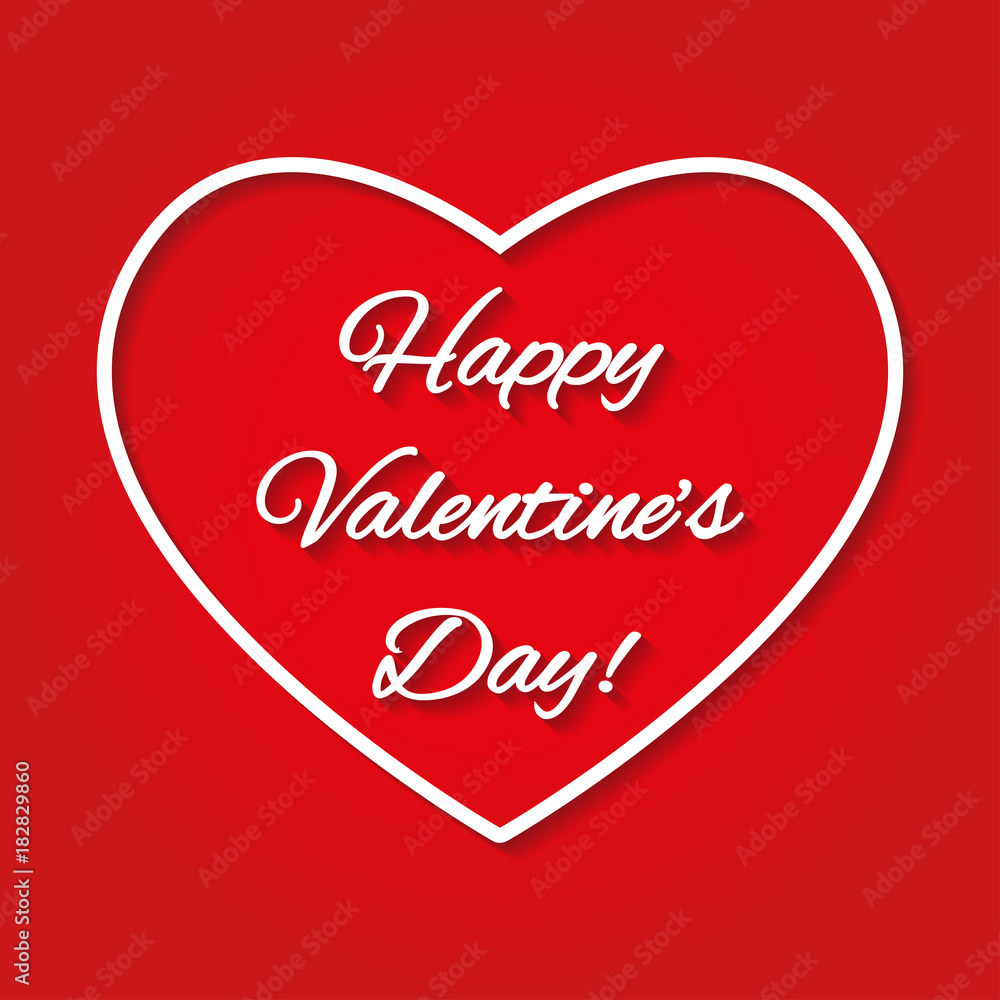 Happy Valentines Day lettering with Heart isolated on red background with hearts. Vector illustration. Happy Valentines Day lettering with Heart isolated on red background with hearts. Vector illustration.