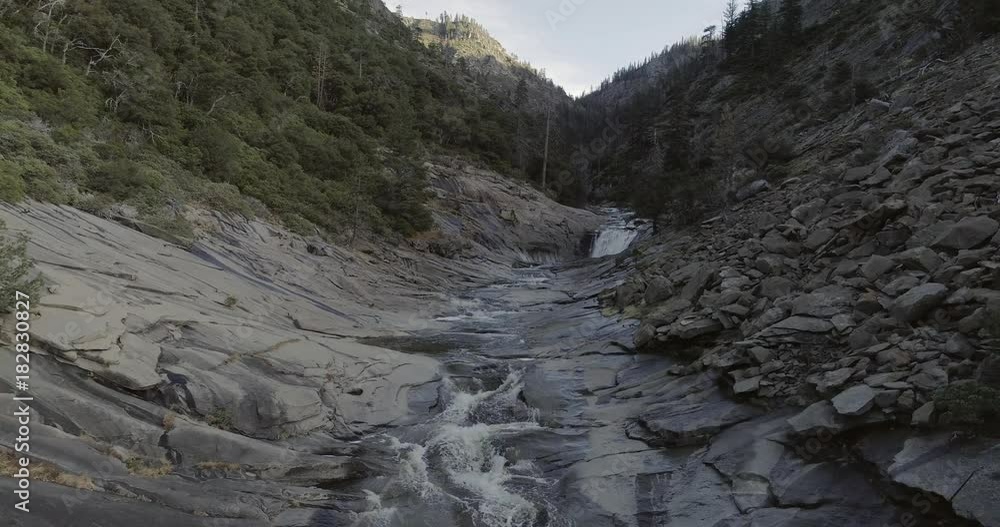 Cathedral Rocks. Flight over the Waterfall. Sequoia National Park. 4K. Nov 2017 Cathedral Rocks. Flight over the Waterfall. Sequoia National Park. 4K. Nov 2017