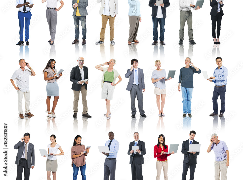 Collection of diverse people Collection of diverse people