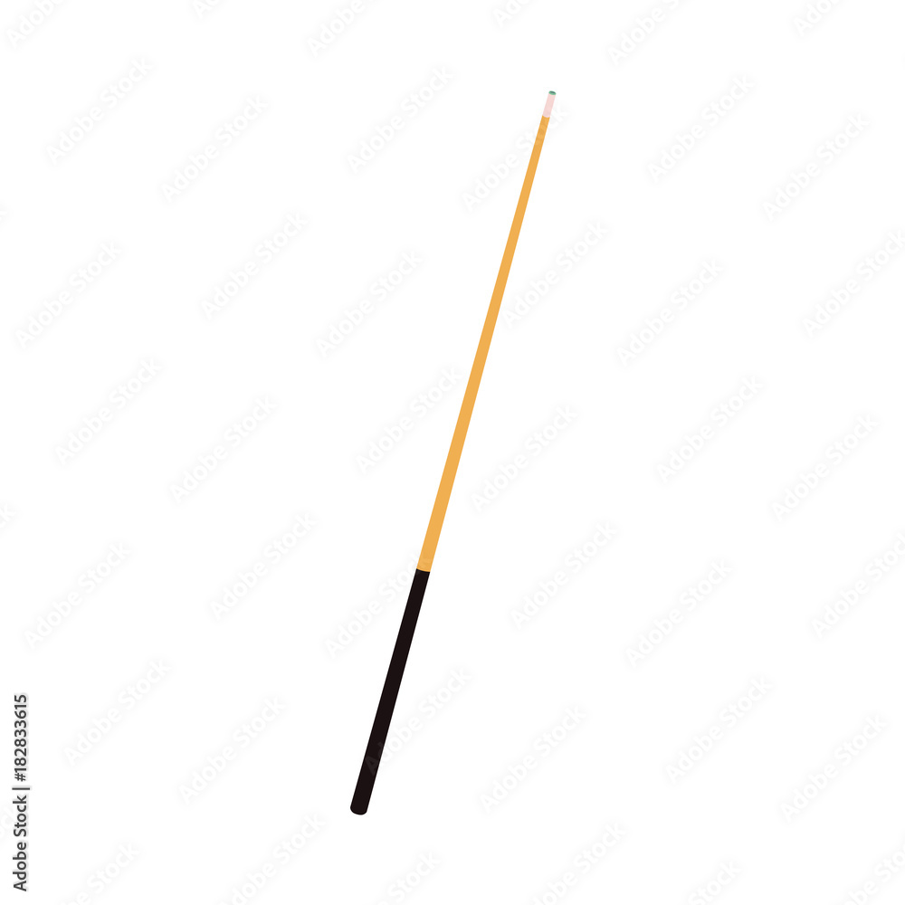 vector flat cartoon style wooden cue with black handle. Isolated illustration on a white background. Professional snooker, pool billiard equipment, instrument for your design. vector flat cartoon style wooden cue with black handle. Isolated illustration on a white background. Professional snooker, pool billiard equipment, instrument for your design.