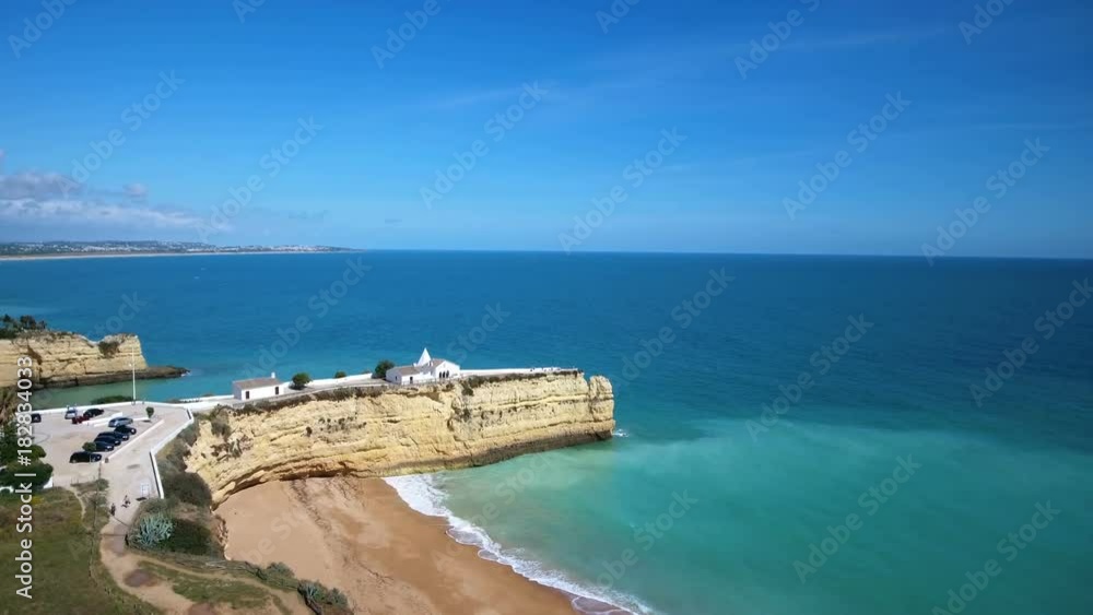 Aerial. Video from the sky, the town Armacao de Pera beach. Algarve Aerial. Video from the sky, the town Armacao de Pera beach. Algarve