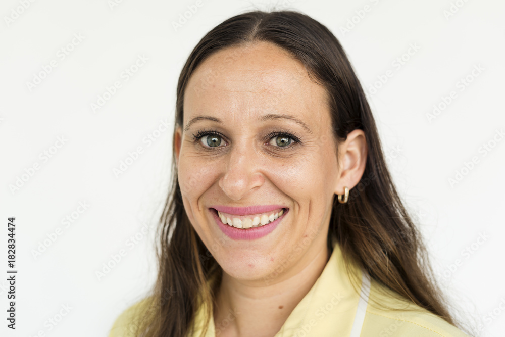 Woman Cheerful Studio Portrait Concept Woman Cheerful Studio Portrait Concept